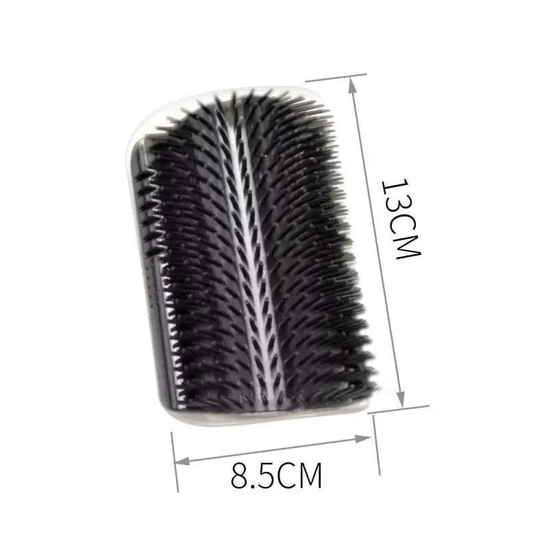black Color Cat Corner Scratcher Comb – Wall-Mounted Grooming Brush