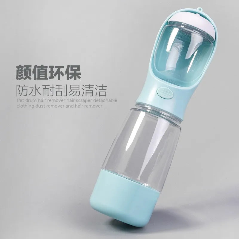 3-in-1 Pet Travel Water Bottle With Food Box & Bag Holder