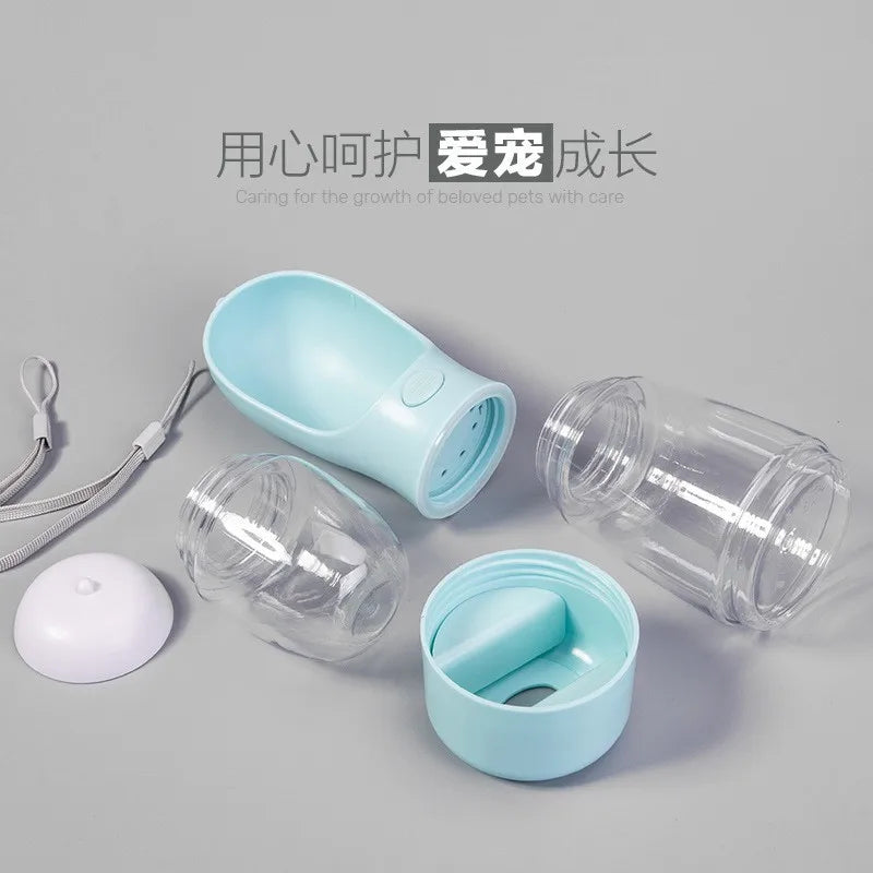 3-in-1 Pet Travel Water Bottle With Food Box & Bag Holder