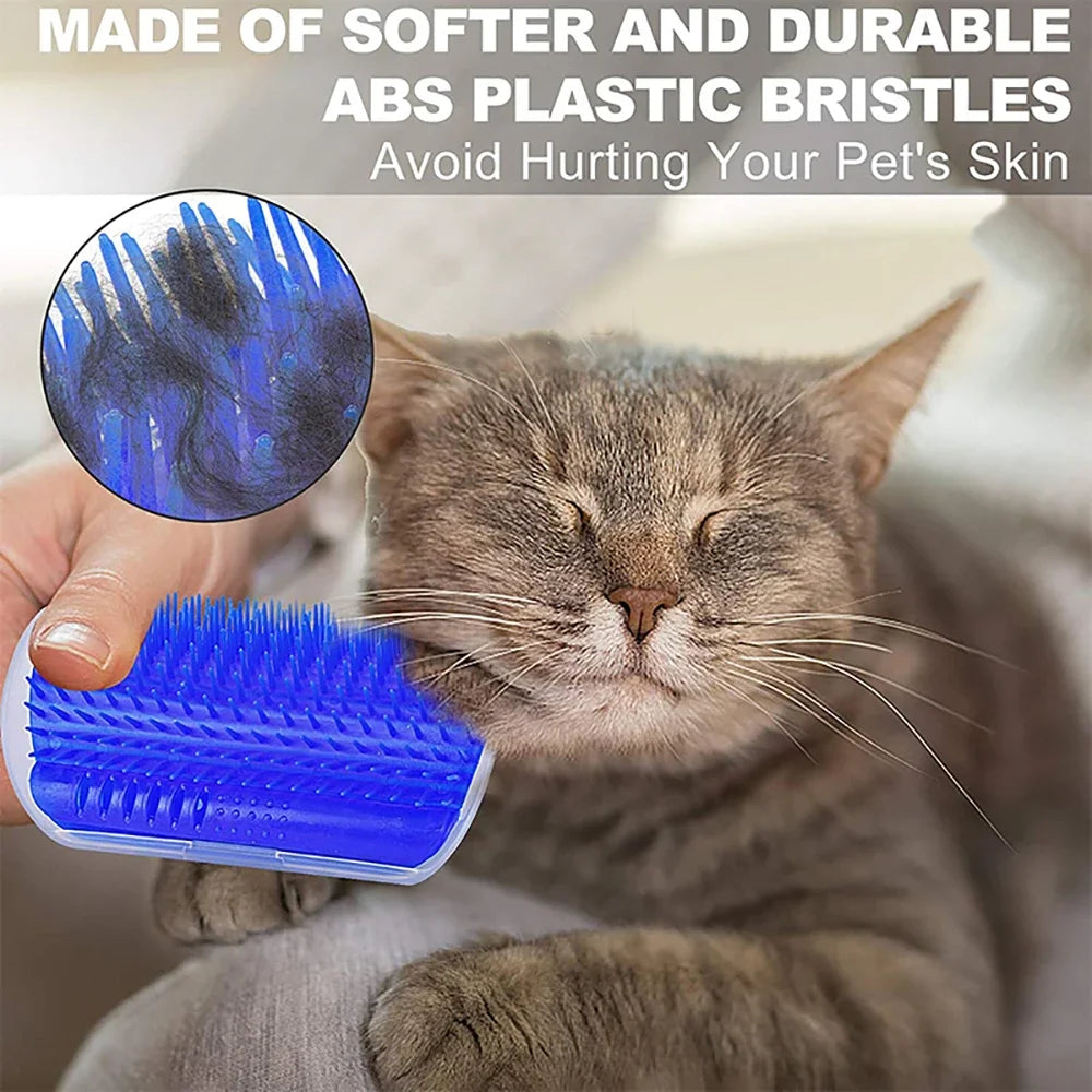 Cat Corner Scratcher Comb – Wall-Mounted Grooming Brush