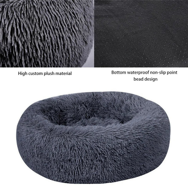 Calming Donut Dog Bed – Plush Orthopedic Pet Sofa
