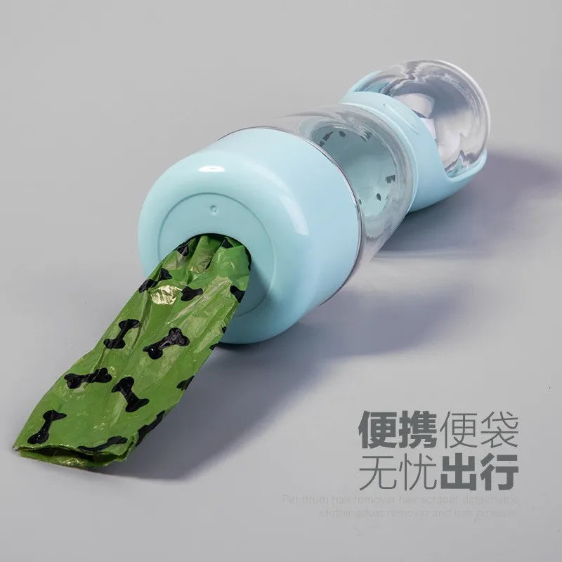 3-in-1 Pet Travel Water Bottle With Food Box & Bag Holder