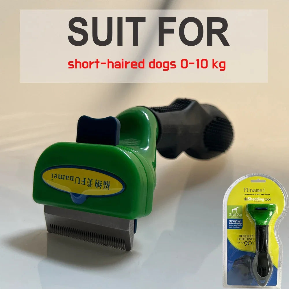 (S)Short hair dogs Color Stainless Steel Pet Deshedding Brush for Dogs & Cats