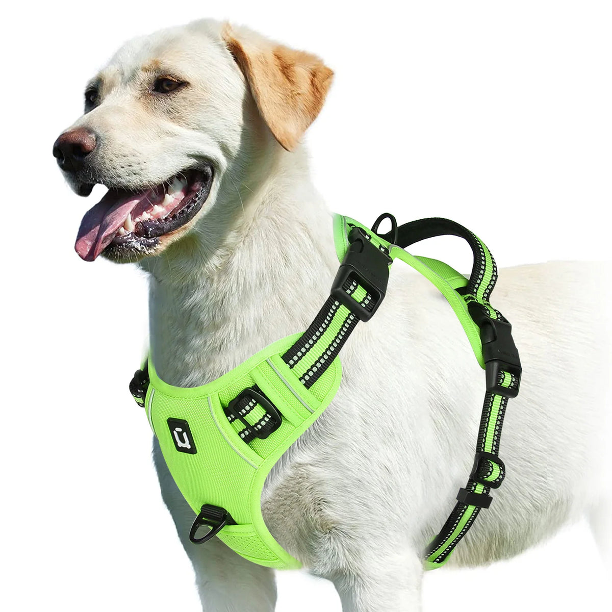 light green Color No-Pull Reflective Dog Harness Vest with Control Handle