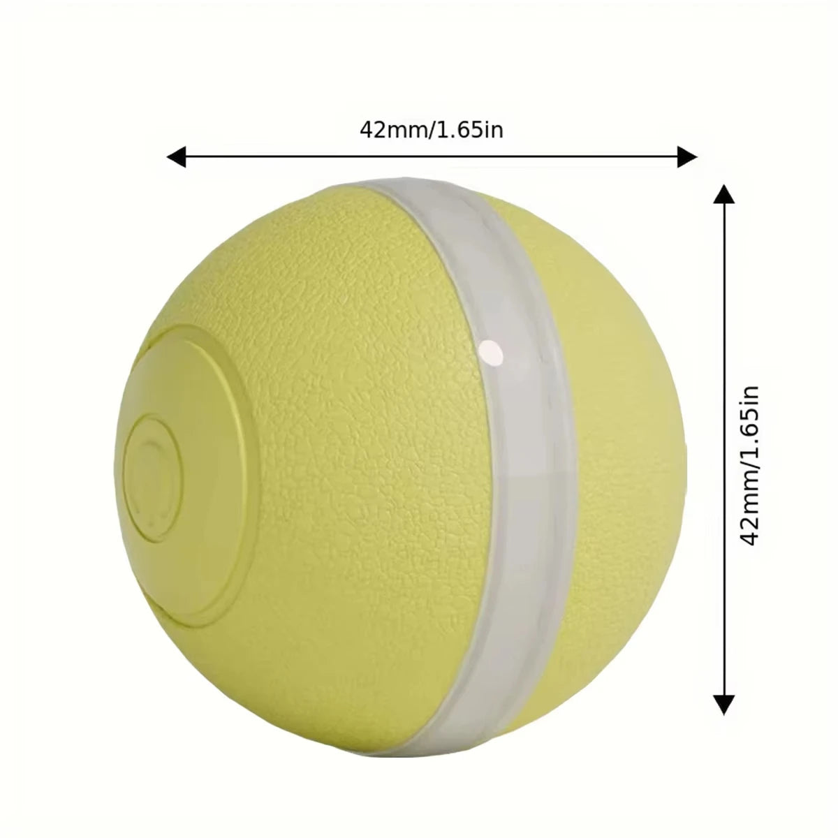 Yellow Color Interactive Smart Pet Ball Toy – Automatic Rolling With LED