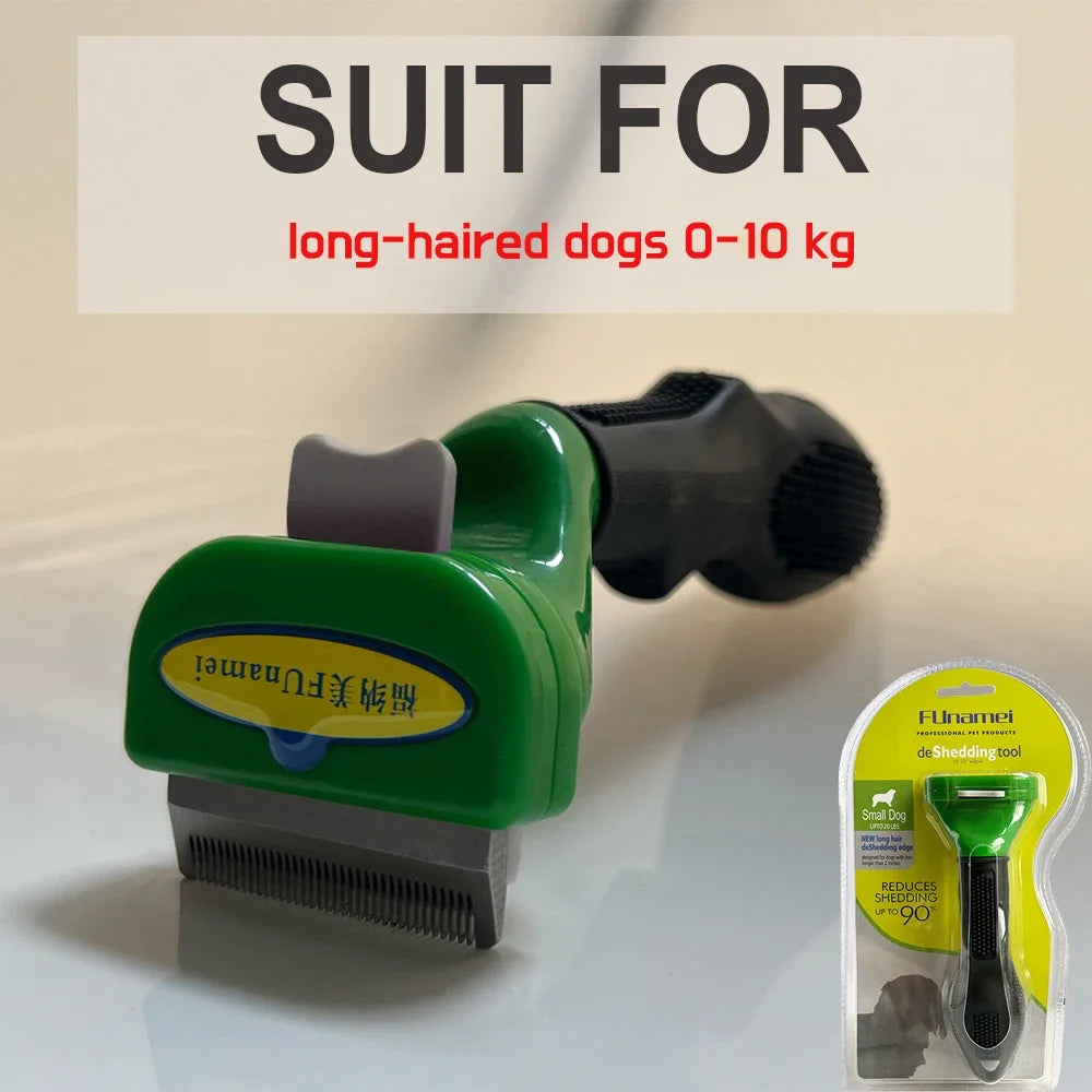 (S)Long hair dogs Color Pet Deshedding Brush for Dogs & Cats – Ergonomic Handle