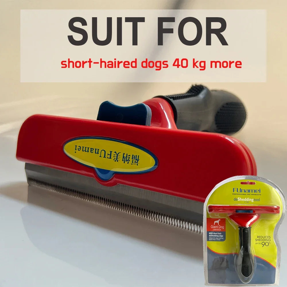 (XL)Short hair dogs Color Pet Deshedding Brush for Dogs & Cats – Ergonomic Handle