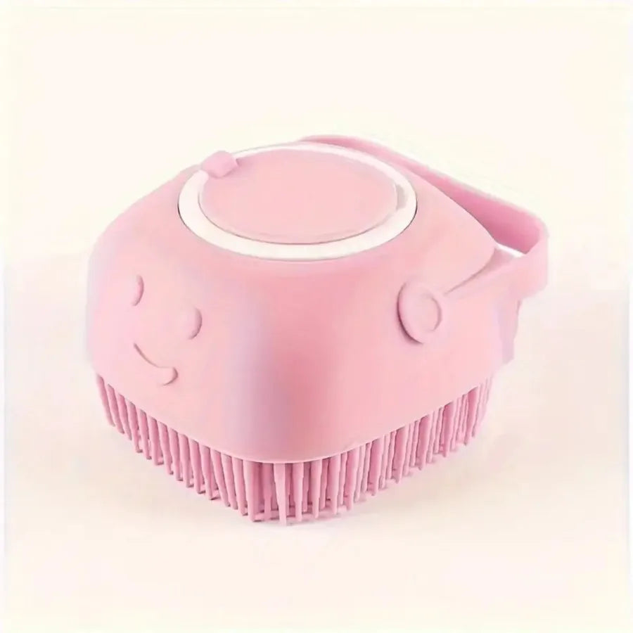 Soft Pet Bath Brush with Built-In Shampoo Dispenser