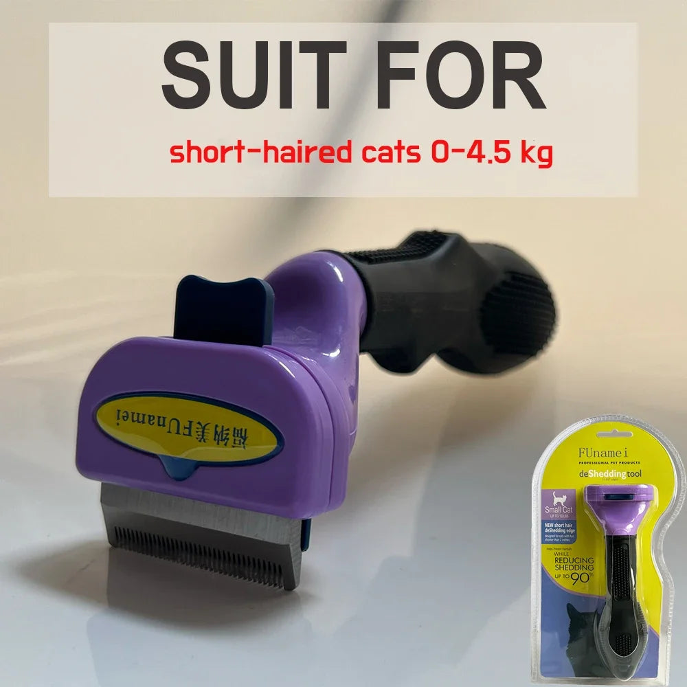 (S)Short hair cats Color Pet Deshedding Brush for Dogs & Cats – Ergonomic Handle